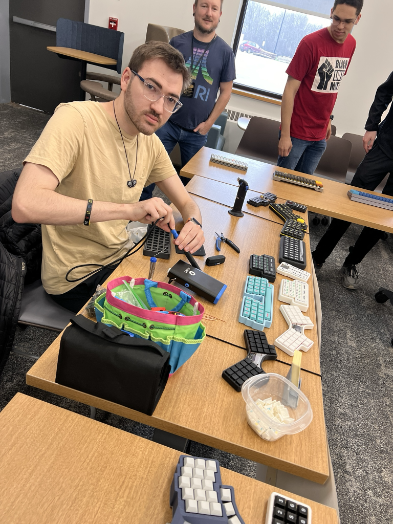 Joe, doing his soldering thing